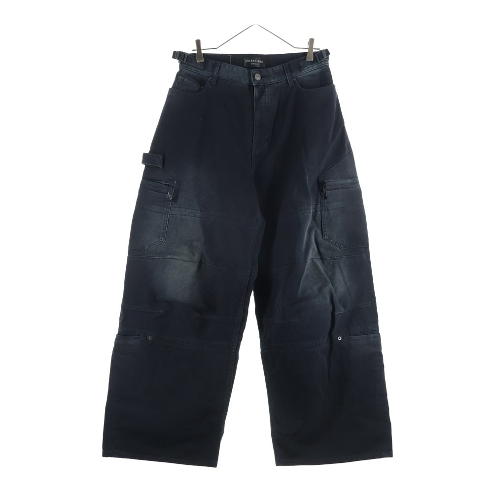 BALENCIAGA(バレンシアガ) 23AW ソフトレフトハンド ワイドカーゴデニムパンツ ブラック 767971 TNW11