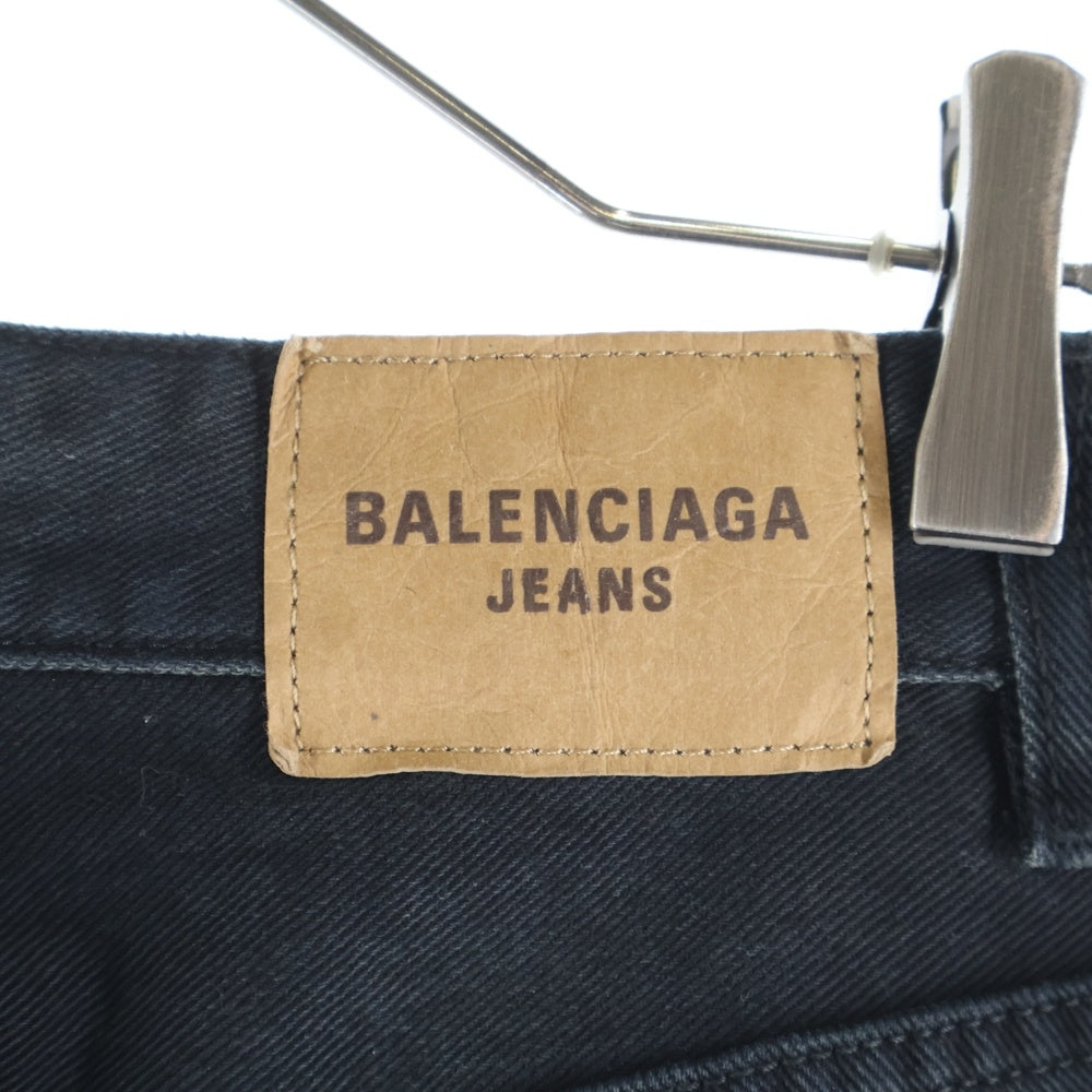 BALENCIAGA(バレンシアガ) 23AW ソフトレフトハンド ワイドカーゴデニムパンツ ブラック 767971 TNW11