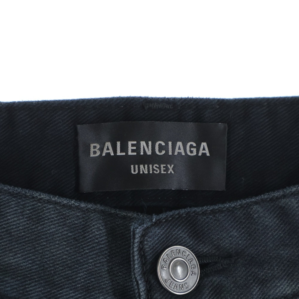 BALENCIAGA(バレンシアガ) 23AW ソフトレフトハンド ワイドカーゴデニムパンツ ブラック 767971 TNW11