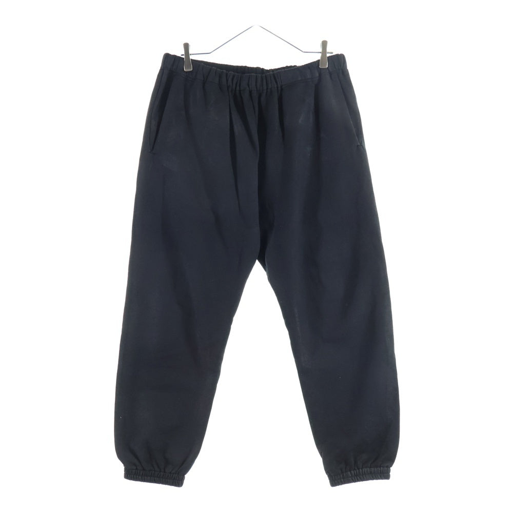 Innocence NYC(イノセンス) Waxed Oil Sweat Pants ワックスドオイルスウェットパンツ ロゴ刺繍コーティング加工スウェットパンツ ブラック
