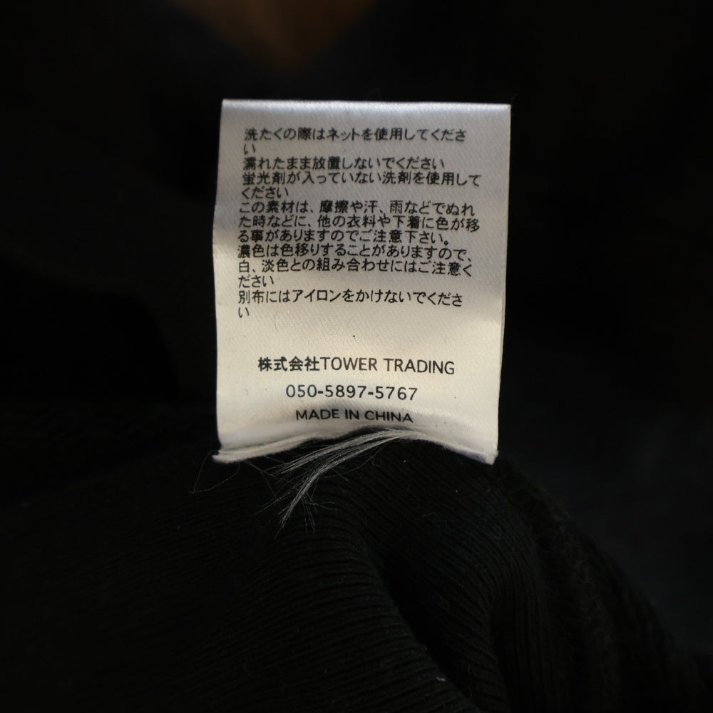 Innocence NYC(イノセンス) Waxed Oil Sweat Hoodie ワックスドオイルスウェットフーディー ロゴ刺繍コーティング加工スウェットパーカー ブラック