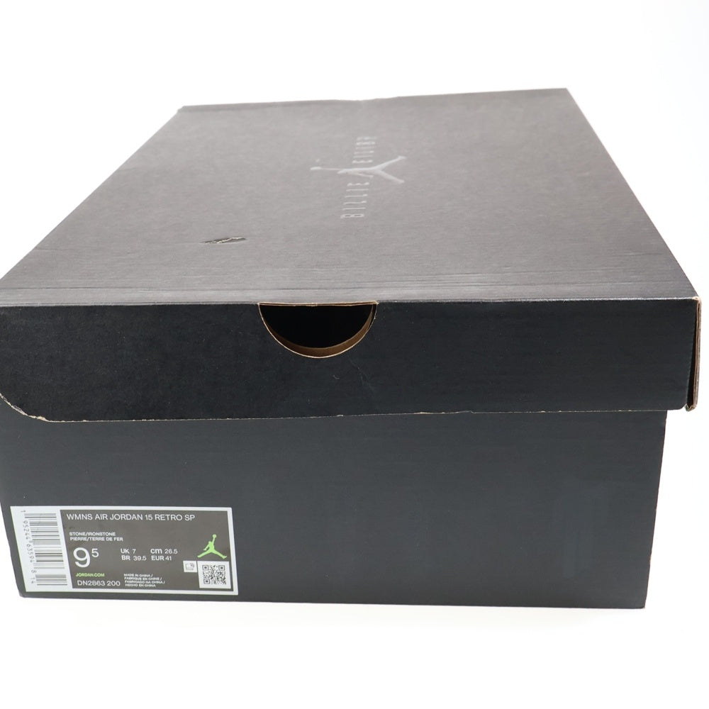 NIKE(ナイキ) ×Billie Eilish WMNS AIR JORDAN 15 SP ビリーアイリッシュ ウィメンズ エアジョーダン15 ハイカットスニーカー ベージュ U9.5/26.5cm DN2863-200 レディース