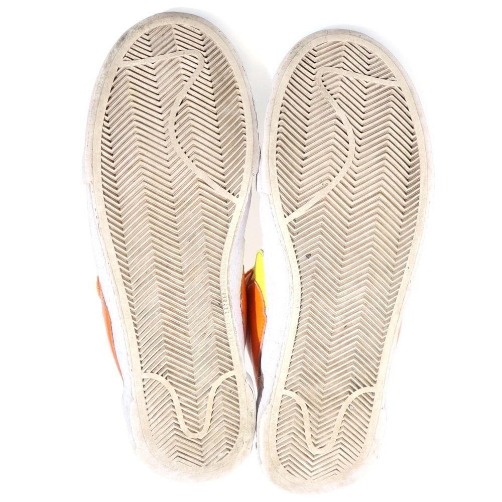 NIKE(ナイキ) ×sacai BLAZER LOW MAGMA ORANGE DD1877-100 サカイ ブレザー ローカットスニーカー US8/26cm ホワイト/オレンジ