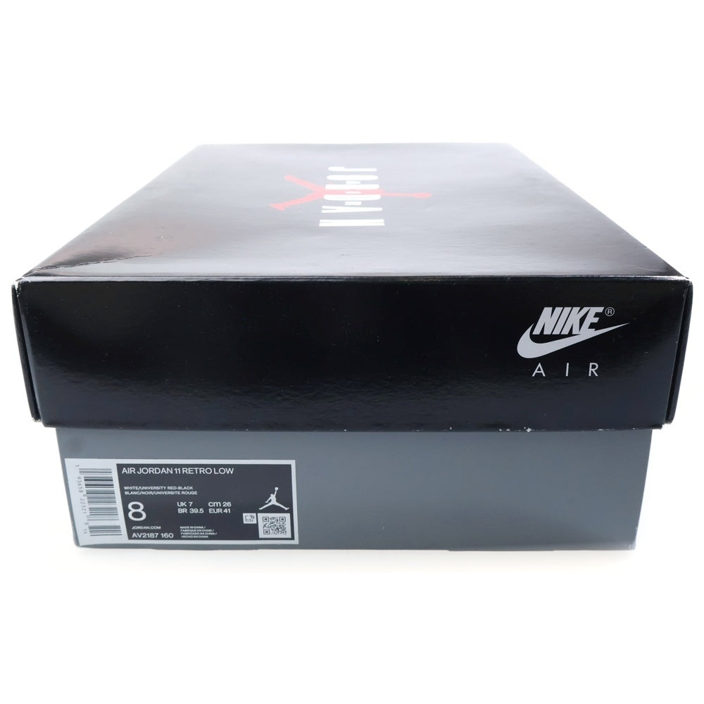 NIKE(ナイキ) AIR JORDAN 11 RETRO LOW CONCORD BRED エアジョーダン11 コンコルドブレッド ローカットスニーカー ホワイト/ブラック/レッド US8/26cm AV2187-160