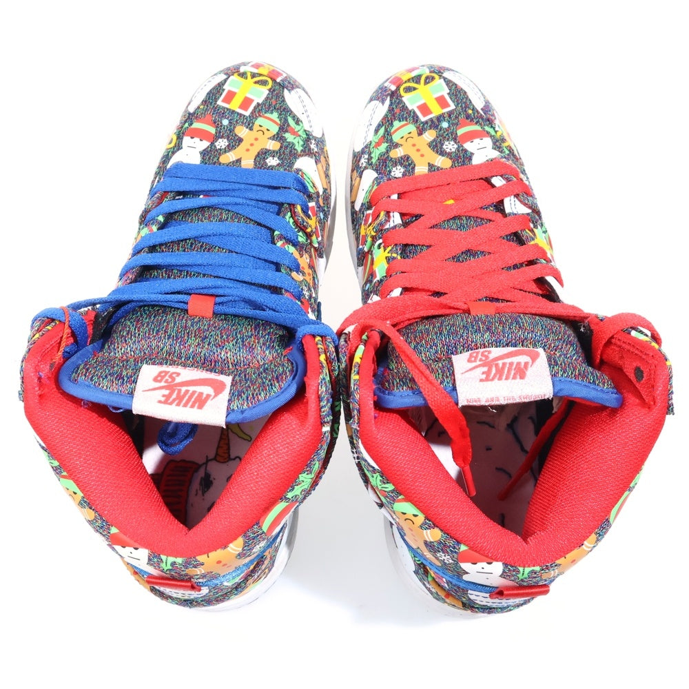 NIKE SB(ナイキエスビー) ×CONCEPTS DUNK HIGH UGLY CHRISTMAS SWEATER コンセプツ ダンク アグリー クリスマスセーター ハイカットスニーカー マルチ US7/25cm 881758-446