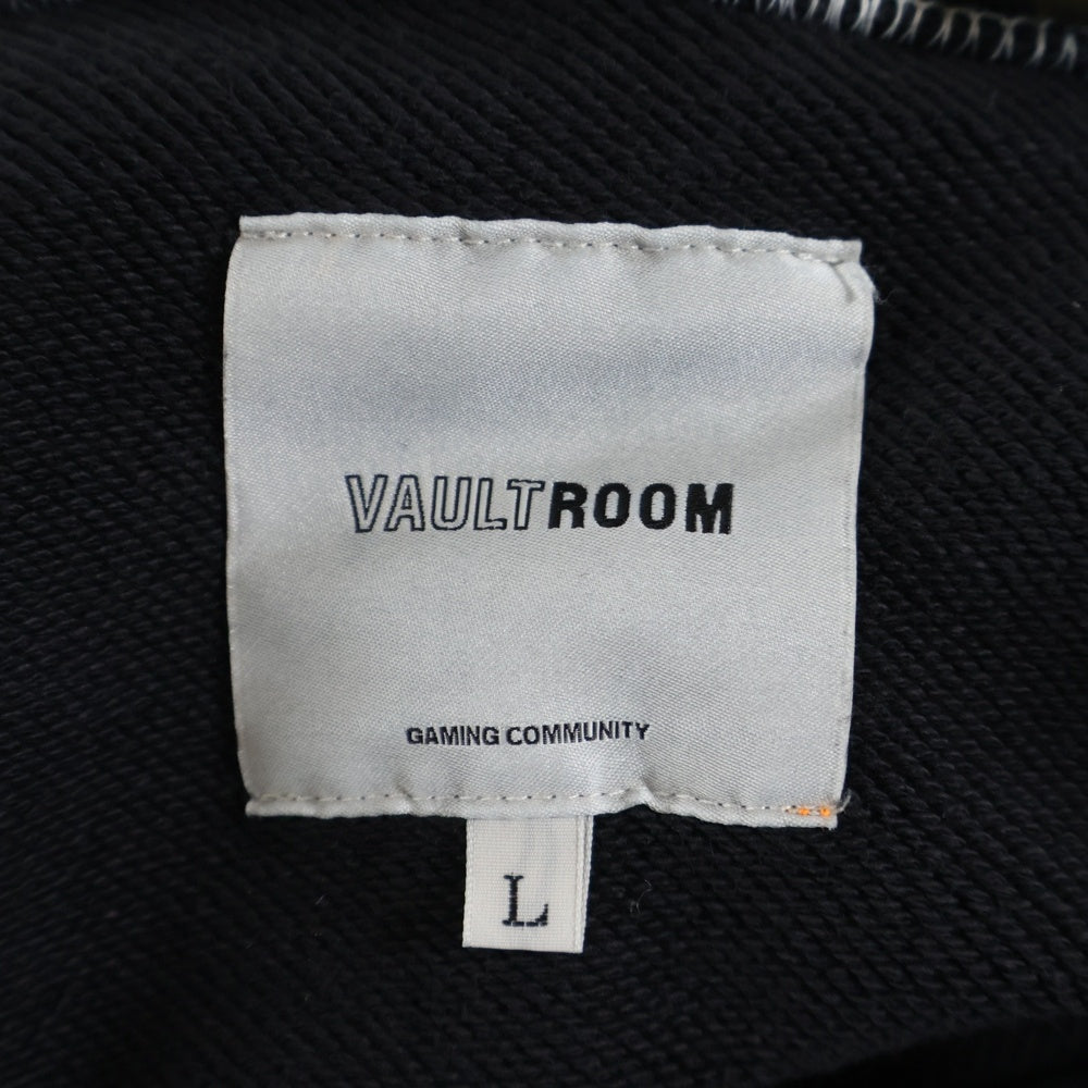 VAULTROOM(ボルトルーム) FF14 KRILE & Y SHTOLA アニメ刺繍 プルオーバー パーカー スウェット ブラック