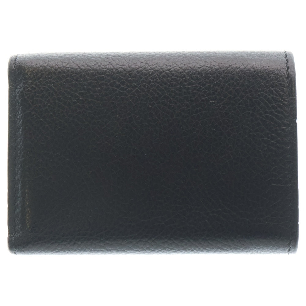 BALENCIAGA(バレンシアガ) ロゴプリント レザー ミニ三つ折り財布 ウォレット ブラック 594312 1090