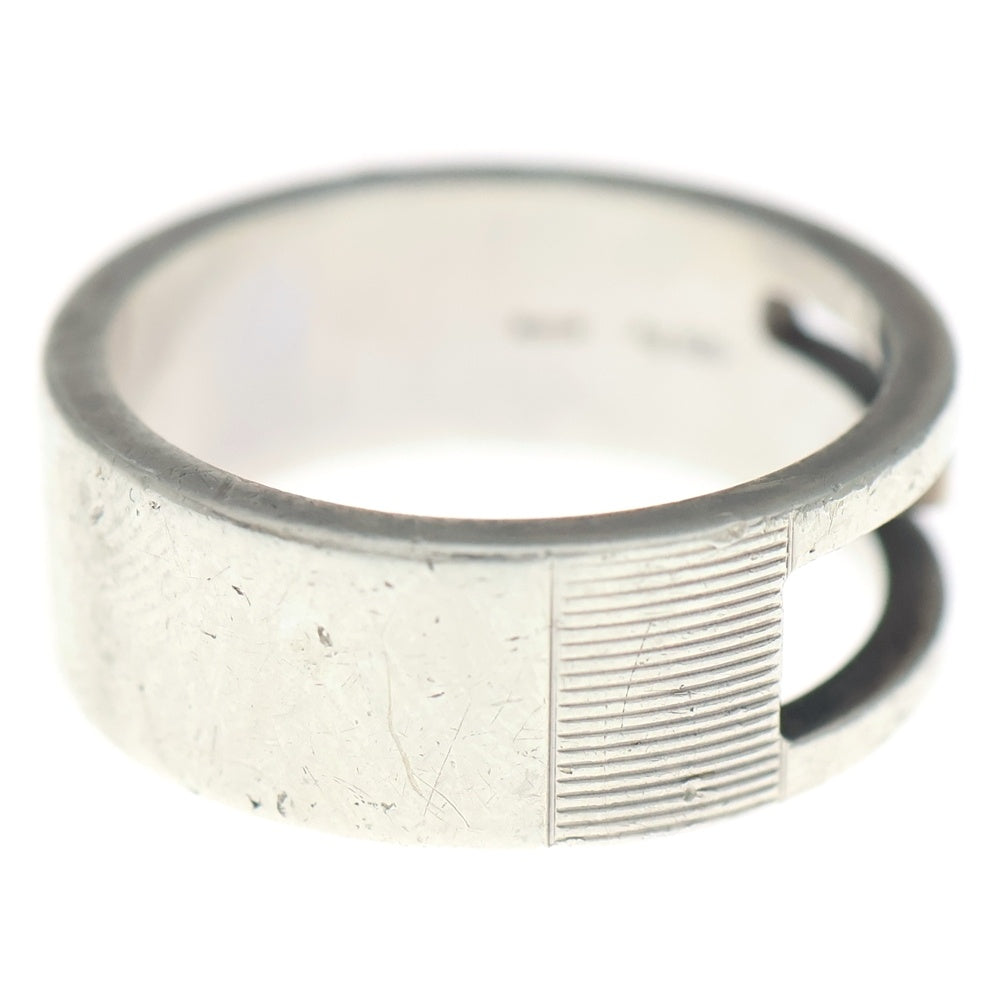 GUCCI(グッチ) Branded G Ring ブランデッドGリング ロゴカットアウトリング Ag925 19号 シルバー
