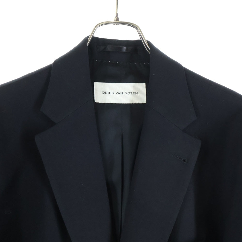 DRIES VAN NOTEN(ドリスヴァンノッテン) Herringbone Tailored Jacket ヘリンボーンテーラードジャケット 2Bシングルベントテーラードジャケット 020404-2246 ブラック