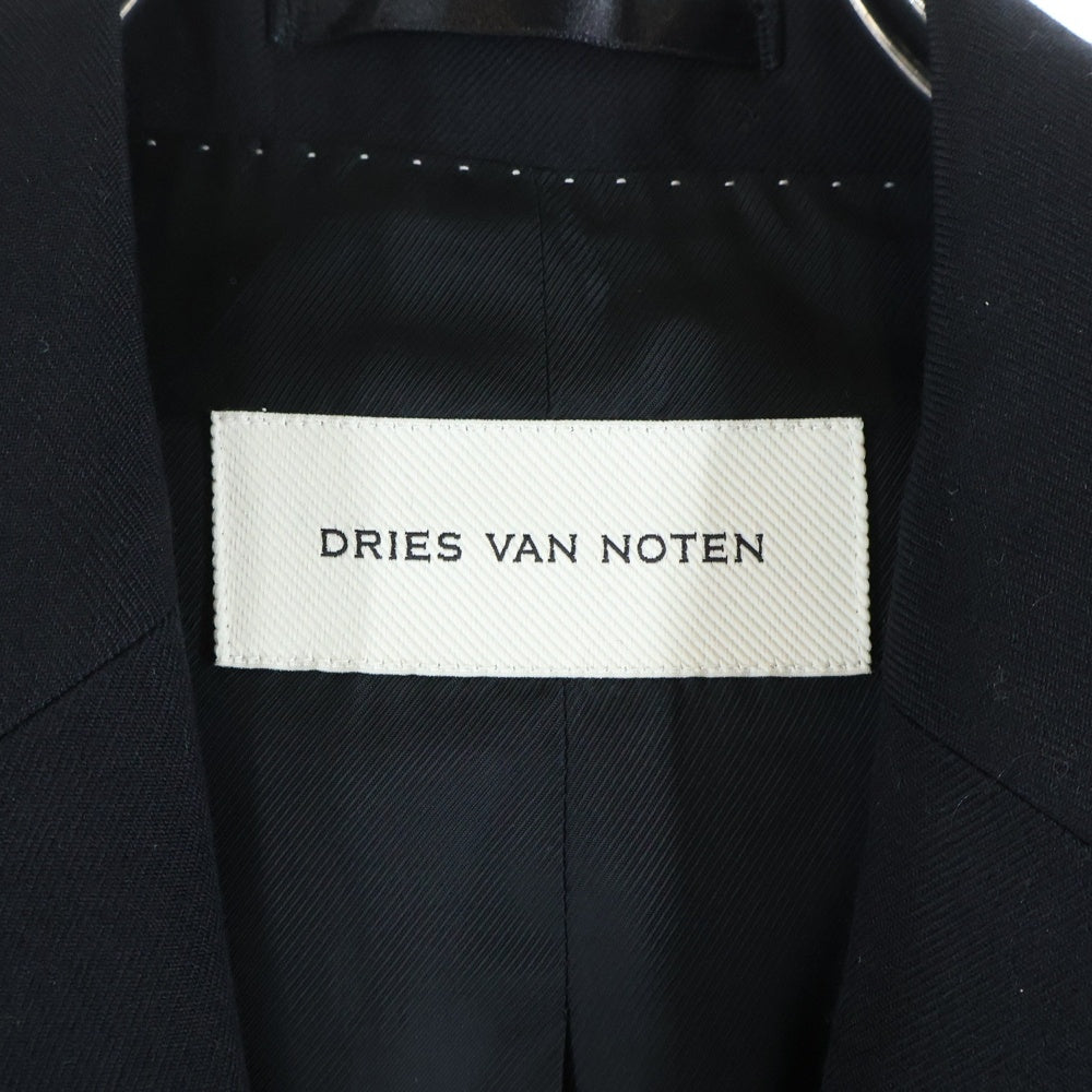 DRIES VAN NOTEN(ドリスヴァンノッテン) Herringbone Tailored Jacket ヘリンボーンテーラードジャケット 2Bシングルベントテーラードジャケット 020404-2246 ブラック