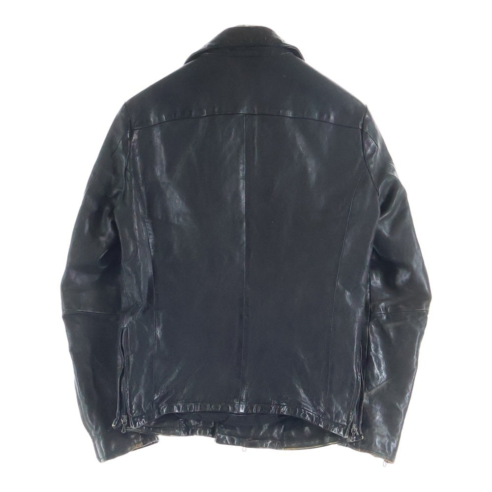 ATTACHMENT(アタッチメント) カウレザー ダブルライダースジャケット ブラック