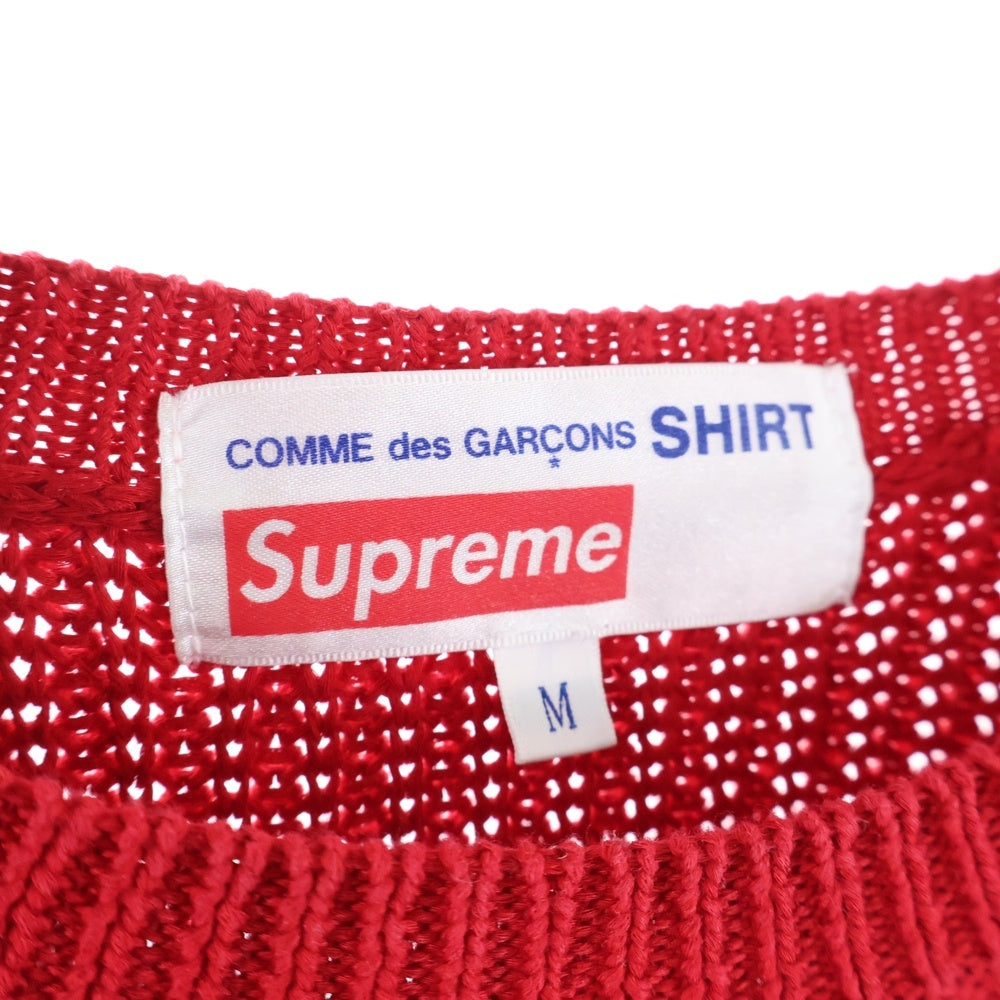SUPREME(シュプリーム) 18AW ×Comme des Garcons SHIRT Sweater コム デ ギャルソンシャツ ニット セーター レッド