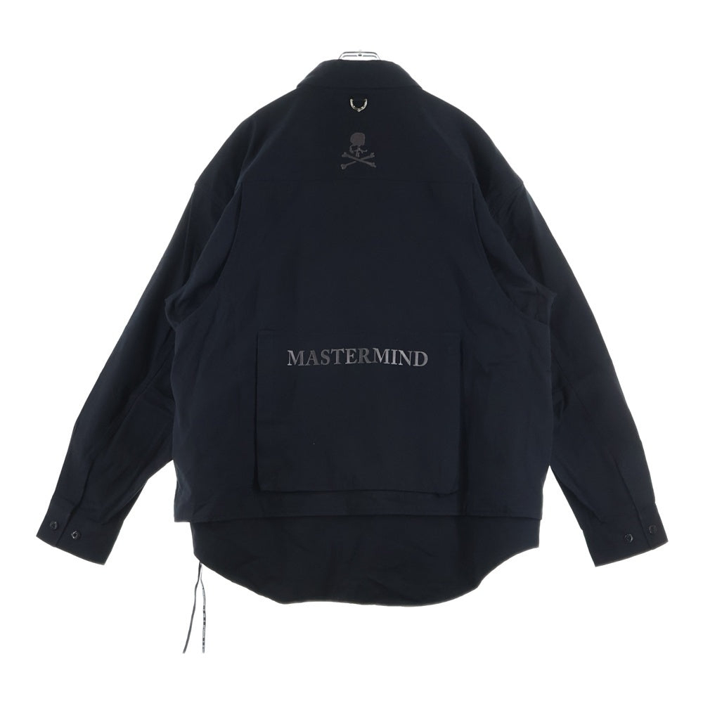 mastermind JAPAN(マスターマインドジャパン) レイヤード オーバーシャツ マルチポケット ブラック MW23S11-SH003