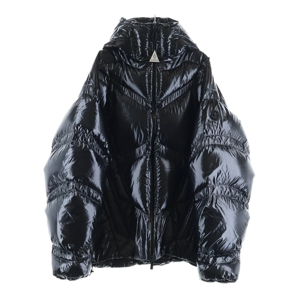 MONCLER(モンクレール) 25AW ×ASAP Rocky Bahianinha K24041A00014 フード付き ショートダウンジャケット アウター ブラック