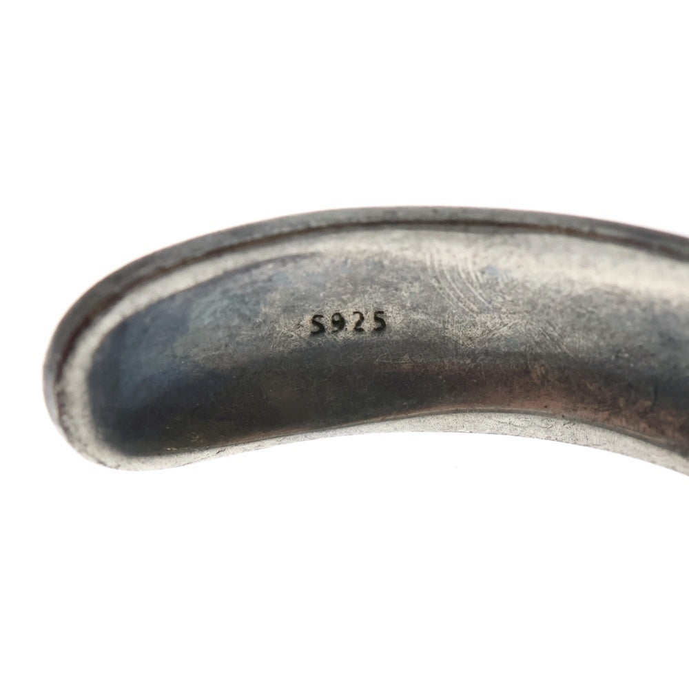 NO BRAND(ノーブランド) ウェーブ バングル ブレスレット S925刻印 シルバー