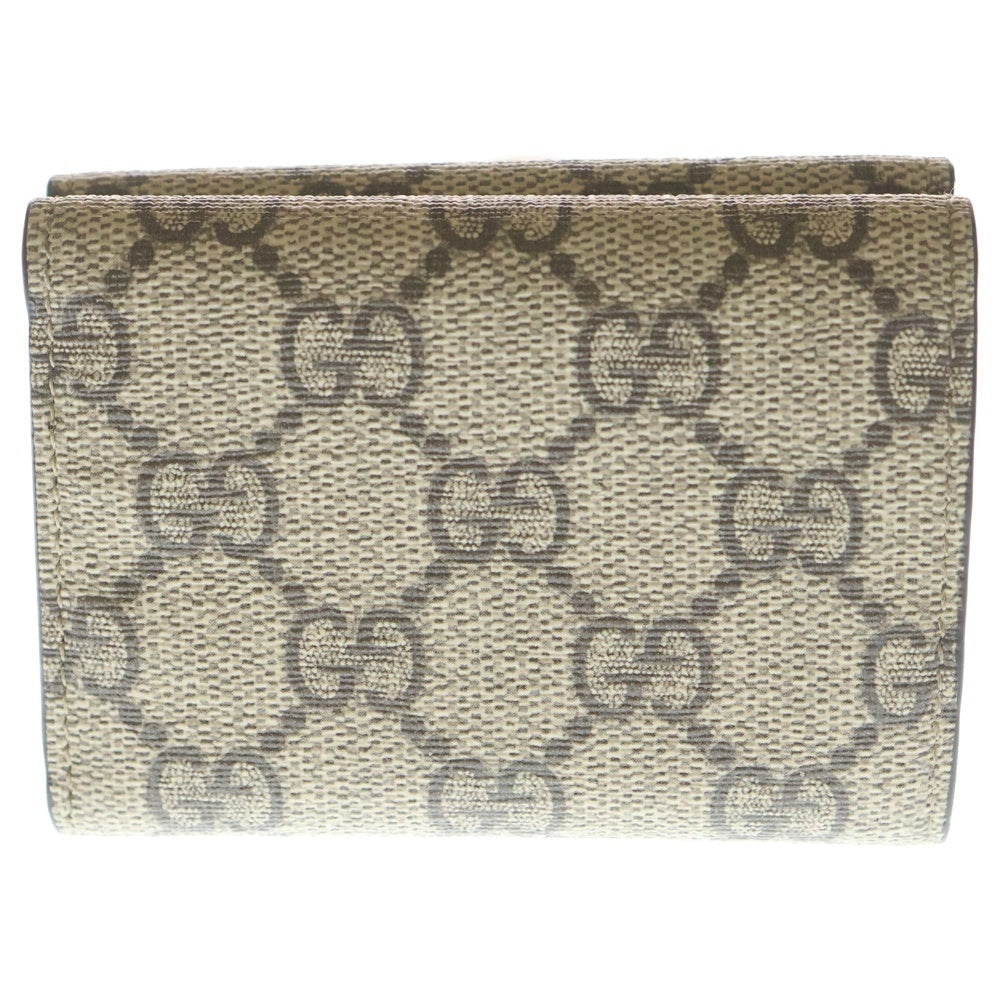 GUCCI(グッチ) ×BALENCIAGA バレンシアガ ザハッカー GGスプリーム三つ折り財布 ベージュ 681700 レディース