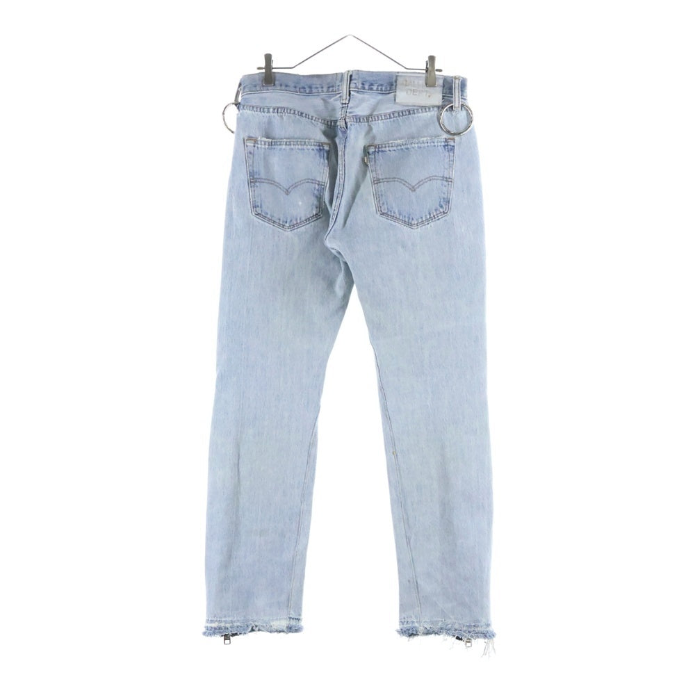 GALLERY DEPT.(ギャラリーデプト) Weapon World 5001 ダメージ加工 ジップ キーリング付きデニムパンツ インディゴ