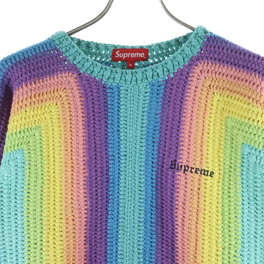 SUPREME(シュプリーム) 22SS Hand Crocheted Sweater ニット クルーネックセーター マルチ