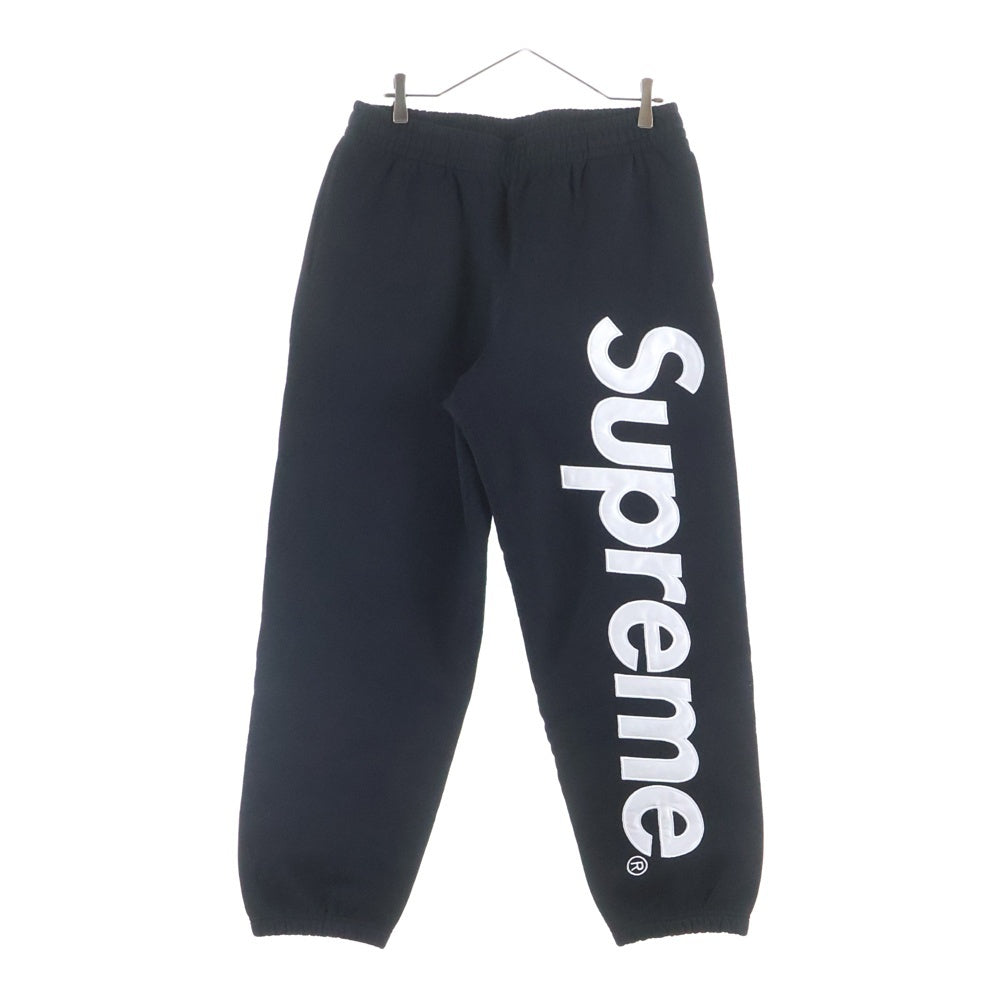 SUPREME(シュプリーム) 24AW Satin Applique Sweatpants サテンロゴスウェットパンツ ブラック