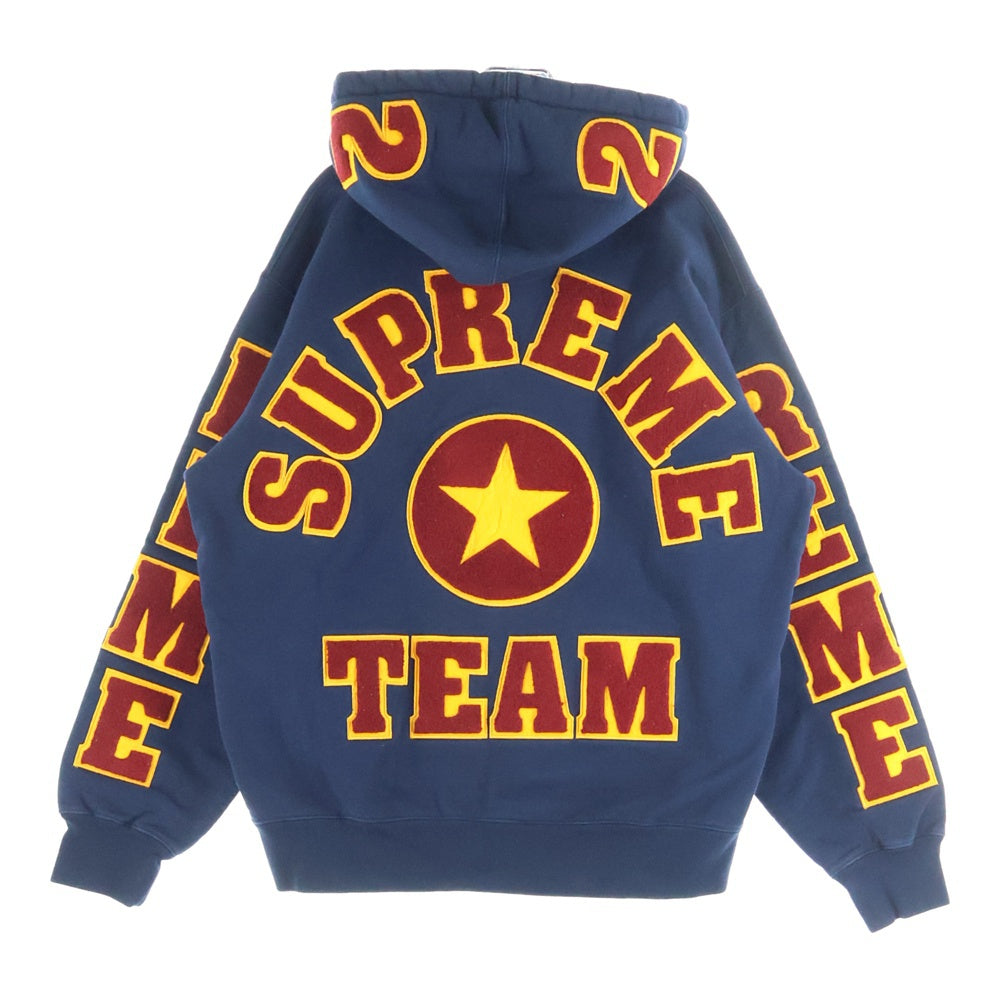 SUPREME(シュプリーム) 22SS Team Chenille Hooded Sweatshirt スウェットパーカー ネイビー