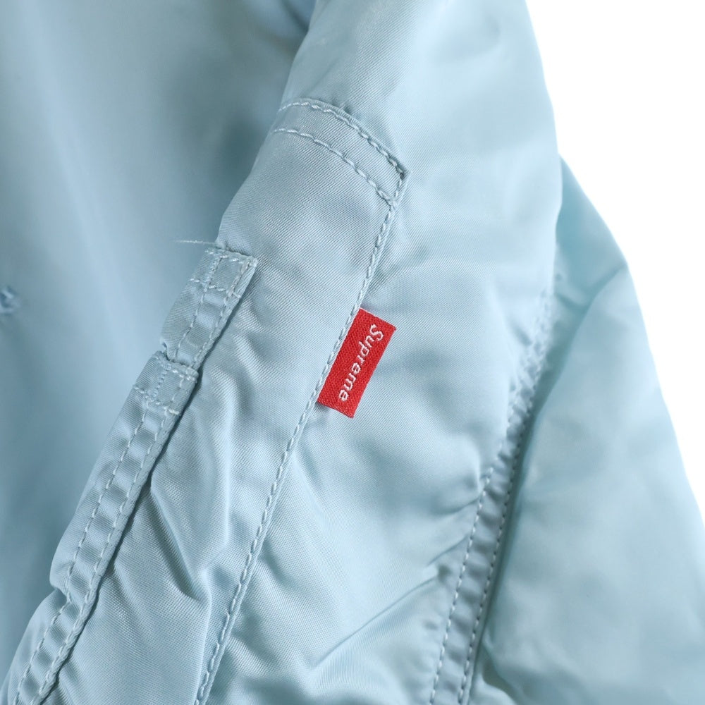 SUPREME(シュプリーム) 22AW Faux Fur Reversible MA-1 リバーシブル フード付きブルゾン ジャケット ブルー
