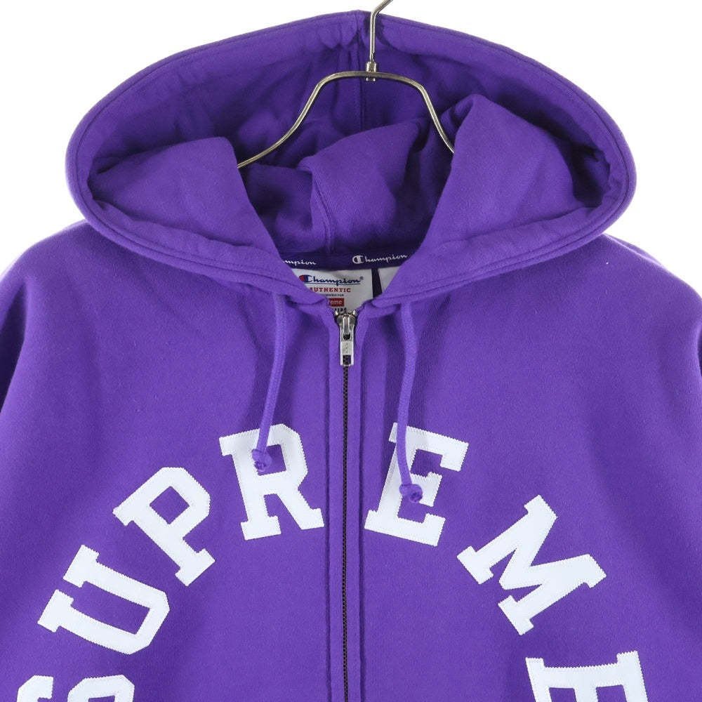 SUPREME(シュプリーム) 24SS ×Champion Zip Up Hooded Sweatshirt チャンピオン ジップアップ スウェットパーカー パープル