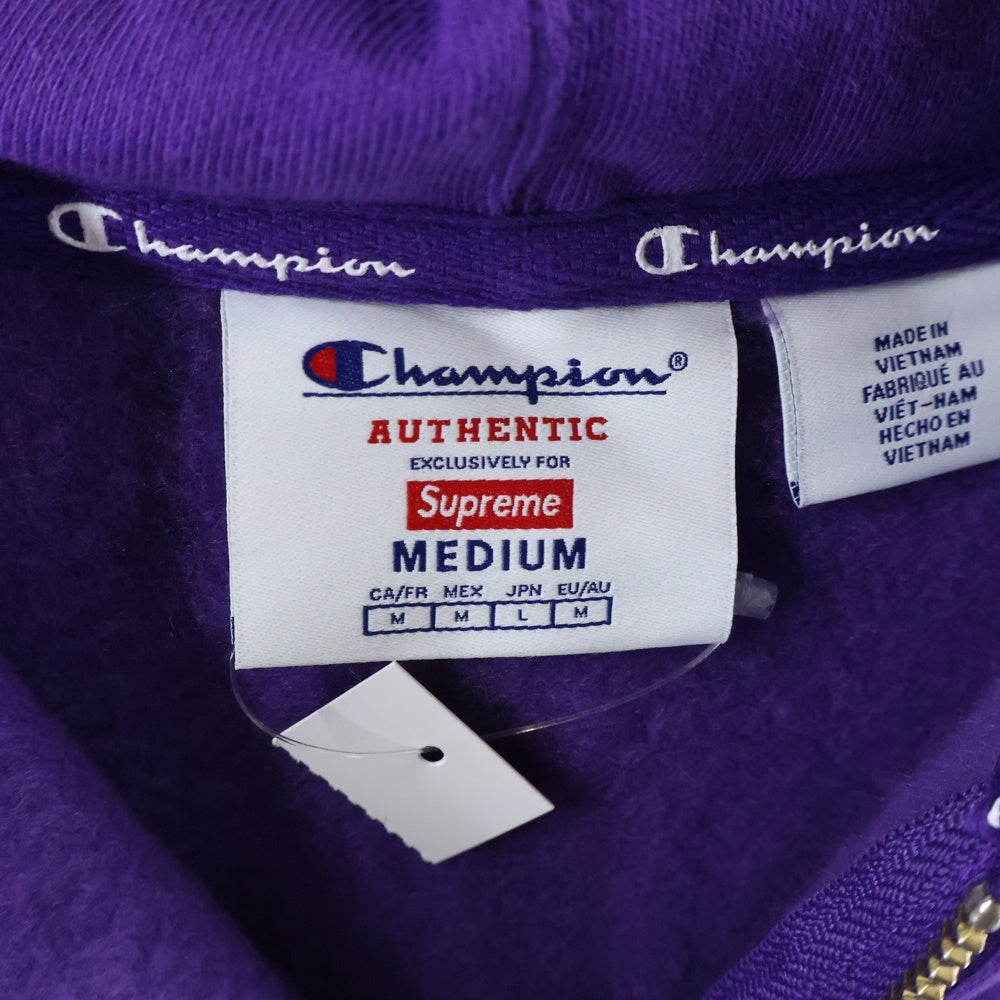 SUPREME(シュプリーム) 24SS ×Champion Zip Up Hooded Sweatshirt チャンピオン ジップアップ スウェットパーカー パープル