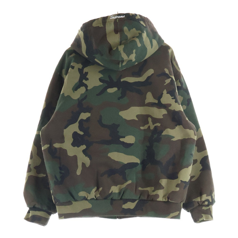 SUPREME(シュプリーム) 25AW ×DICKIES Quilted Lined Zip Up Hooded Sweatshirt ディッキーズ キルティング ジップアップパーカー ウッドランドカモ カーキ