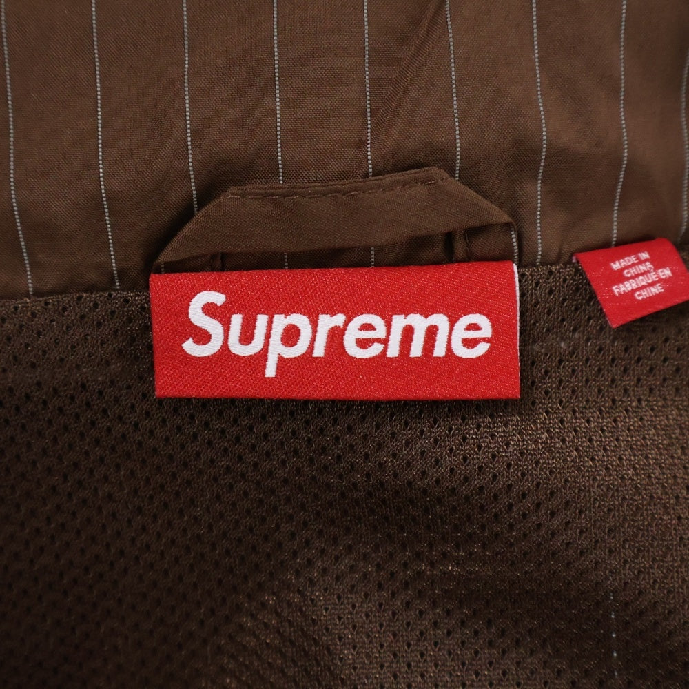 SUPREME(シュプリーム) 24AW Reflective Pinstripe Track Jacket リフレクティブ ピンストライプ トラックトラックジャケット ブラウン