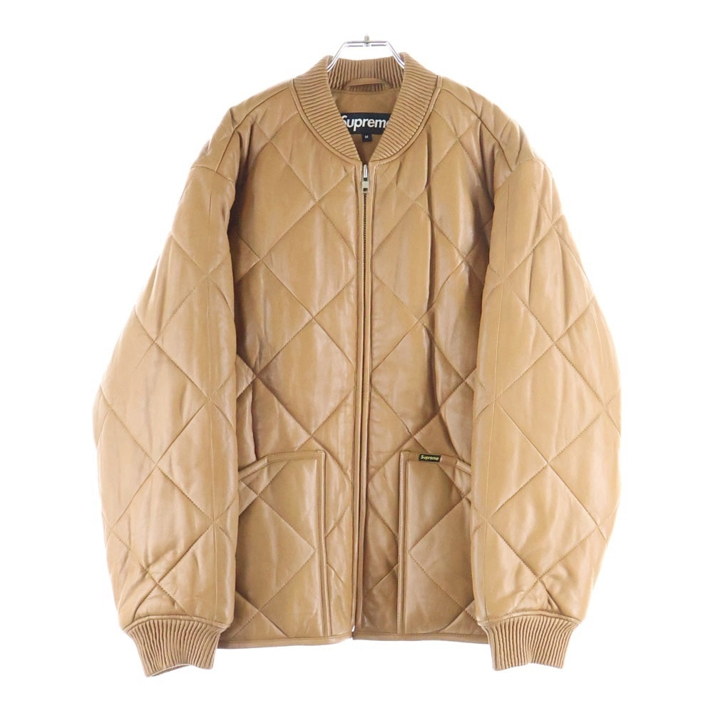 SUPREME(シュプリーム) 22AW Quilted Leather Work Jacket キルティング レザーワークジャケット ブラウン