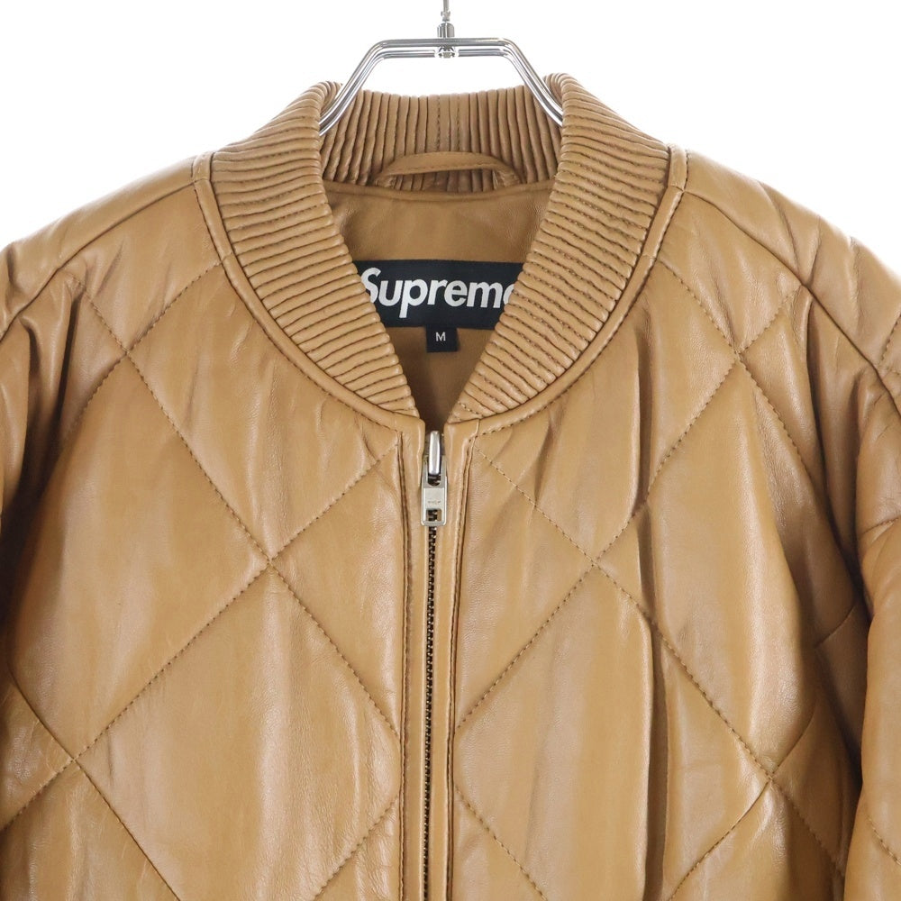 SUPREME(シュプリーム) 22AW Quilted Leather Work Jacket キルティング レザーワークジャケット ブラウン