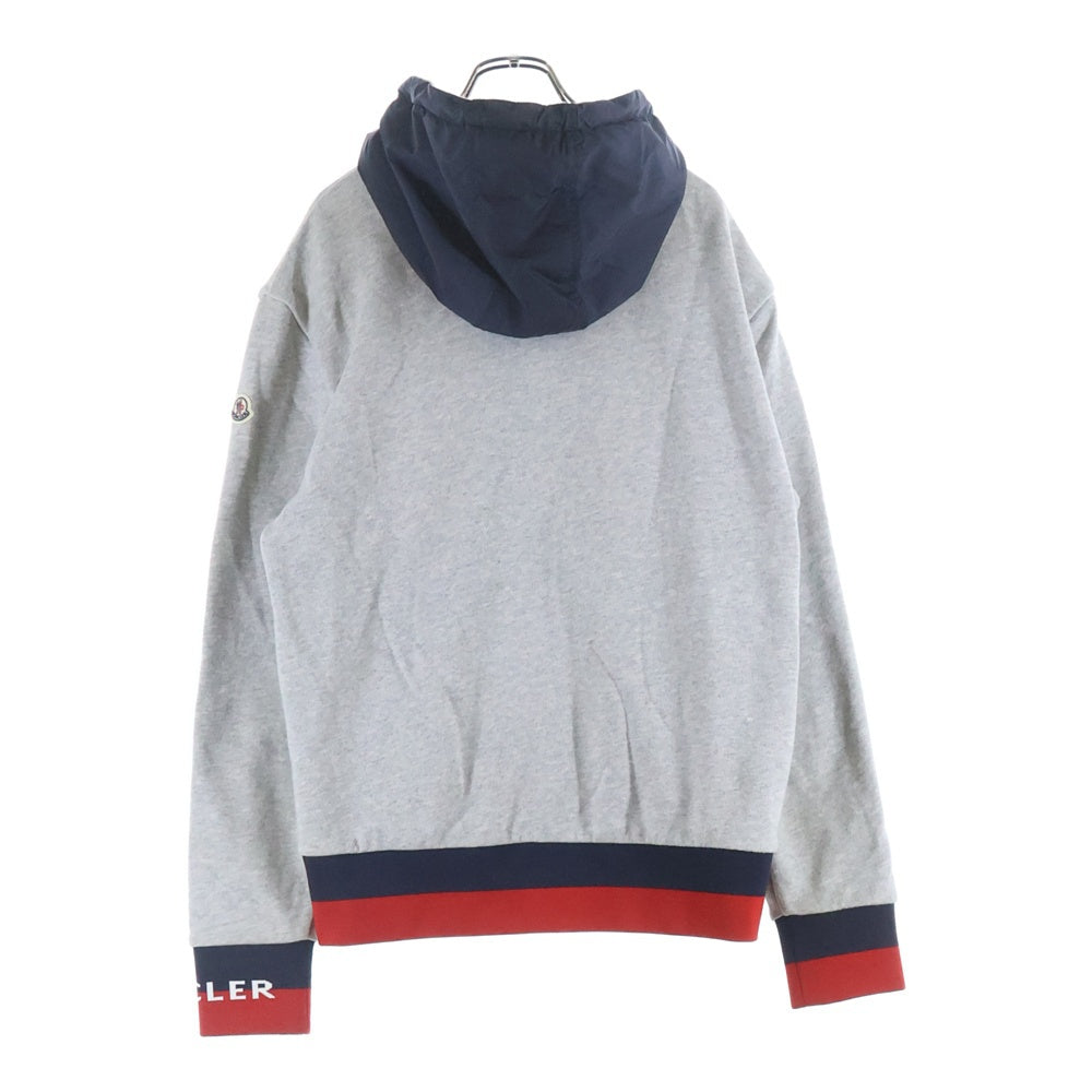 MONCLER(モンクレール) 19SS MAGLIA CARDIGAN ナイロン切替スウェットパーカー グレー E10918424800