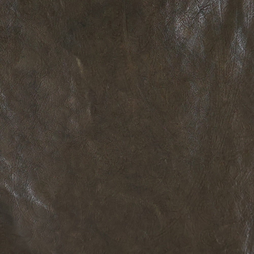 ISAMU KATAYAMA BACKLASH(イサムカタヤマバックラッシュ) ペイズリー総柄 カウレザーシャツジャケット ブラウン