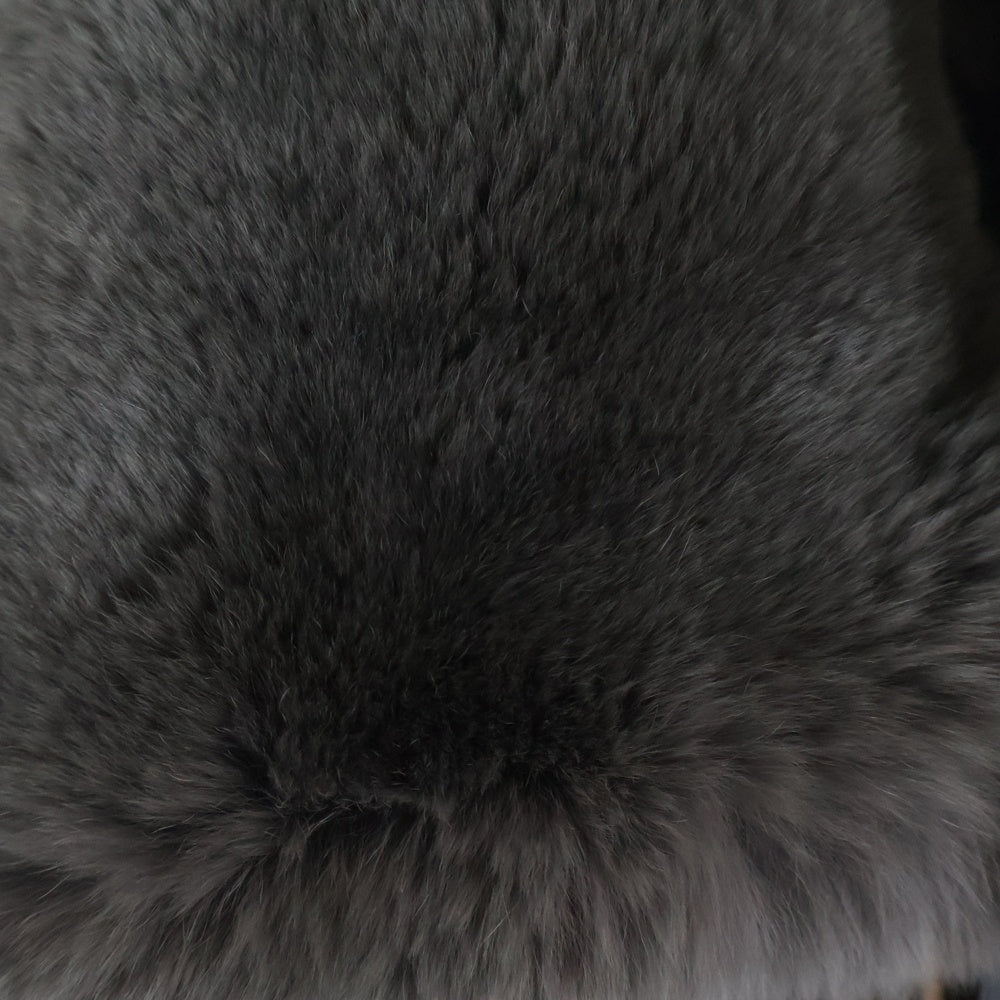 jun hashimoto(ジュンハシモト) NANO UNIVERSE 別注 THERMO LITE ラムレザー ラビットファー ジップアップ フライトレザージャケット グレー