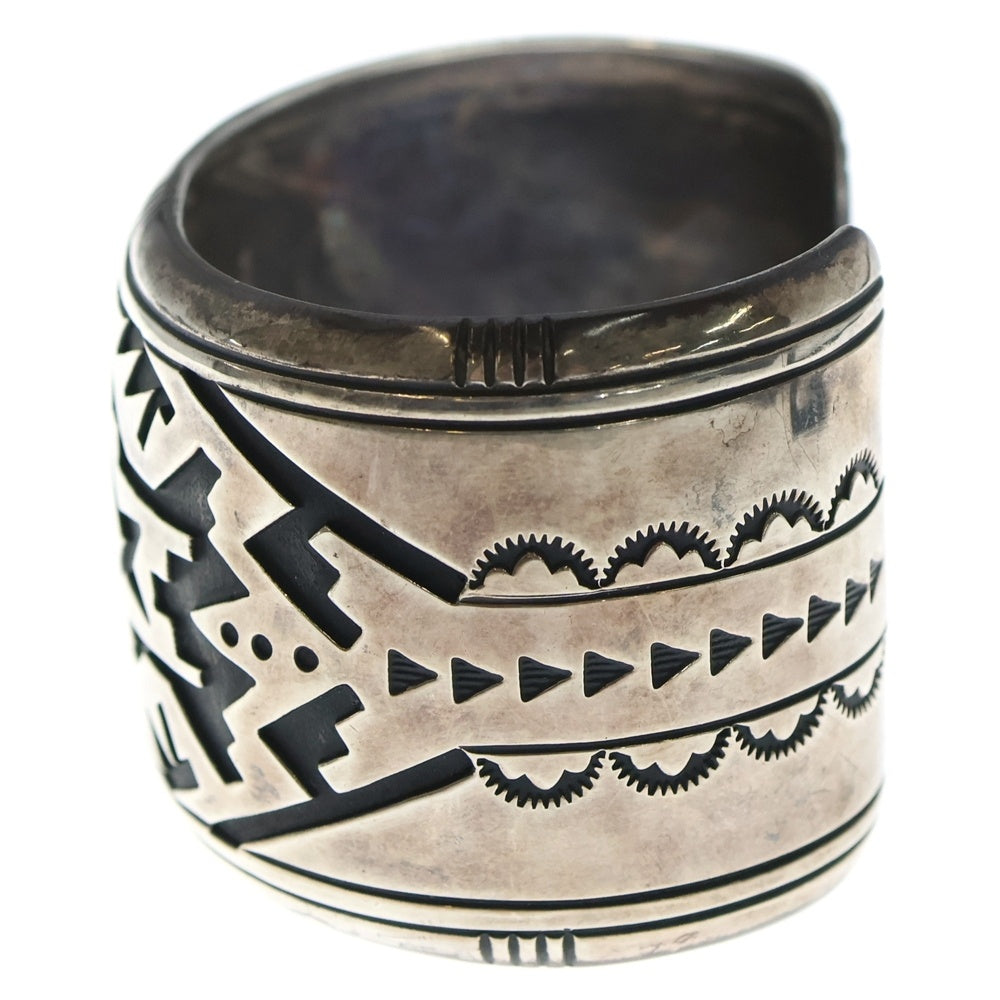 INDIAN JEWELRY(インディアンジュエリー) THOMAS SINGER NAVAJO SILVER CUFF BRACELET ナバホ トーマス シンガー カフ ブレスレット シルバー