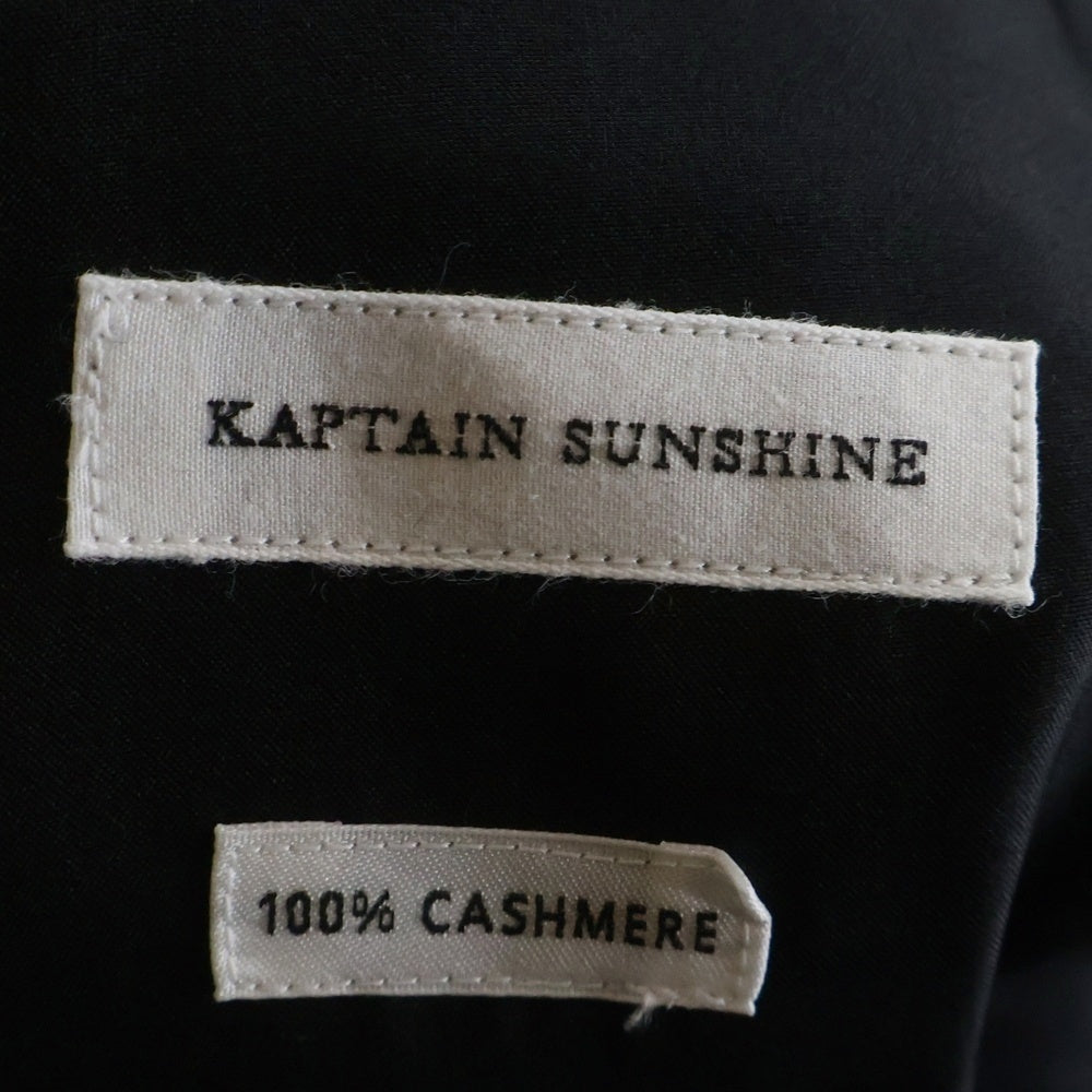 KAPTAIN SUNSHINE(キャプテンサンシャイン) 25AW カシミア シルク 3Bテーラードジャケット ブラック KS25FJK09
