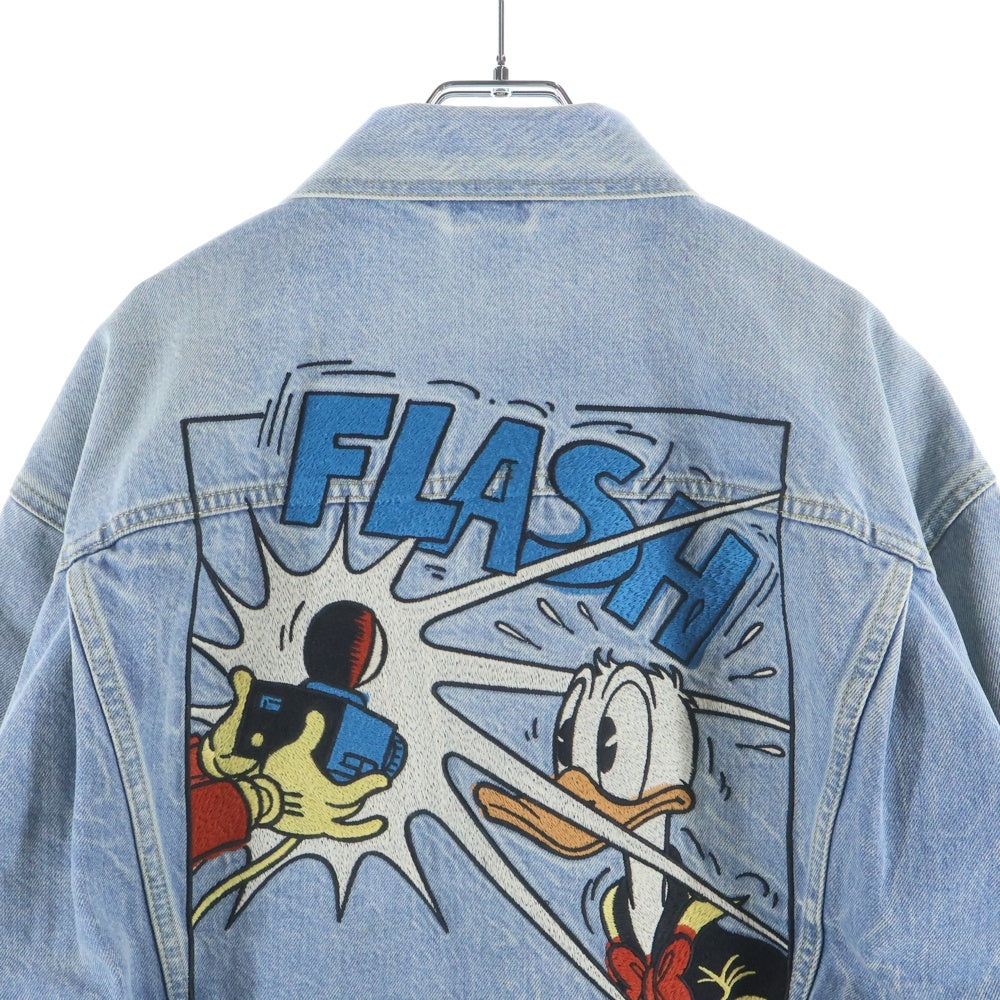 GUCCI(グッチ) 21SS×Disney Donald Duck Embroidered Lapel Denim Jacket ディズニー ドナルドダックエンブロイデッドラペルデニムジャケット キャラ刺繍 594850 XDBK0