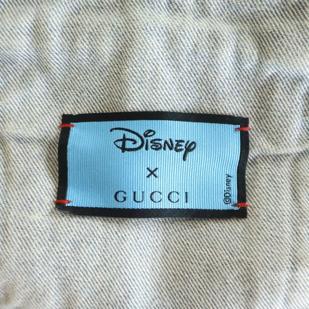 GUCCI(グッチ) 21SS×Disney Donald Duck Embroidered Lapel Denim Jacket ディズニー ドナルドダックエンブロイデッドラペルデニムジャケット キャラ刺繍 594850 XDBK0