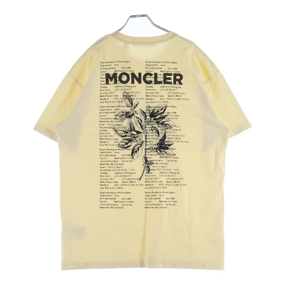 MONCLER GENIUS(モンクレール ジーニアス) 21SS ロゴパッチ付き フロントプリント 半袖Tシャツ アイボリー G10928C73410