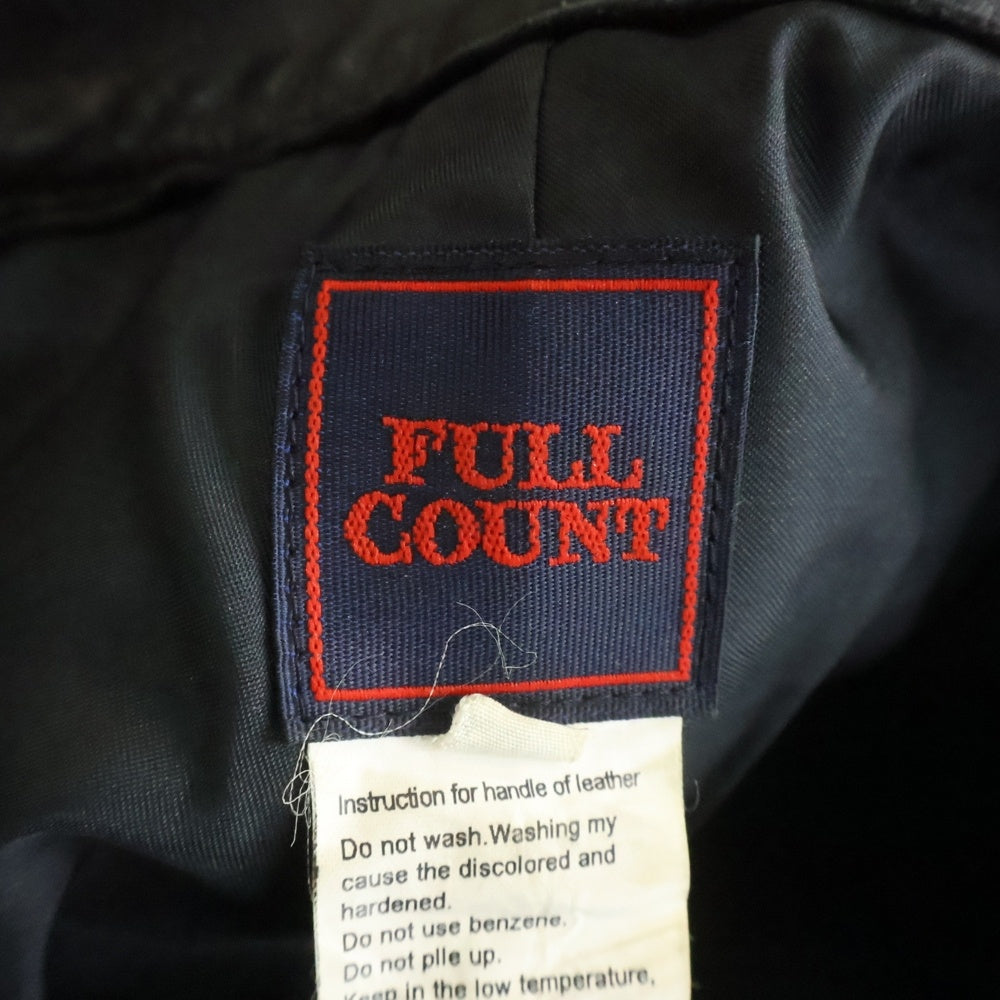 FULLCOUNT(フルカウント) 5 Pocket Zip fly Leather Pants 5ポケットジップフライレザーパンツ レザーストレートパンツ ブラック