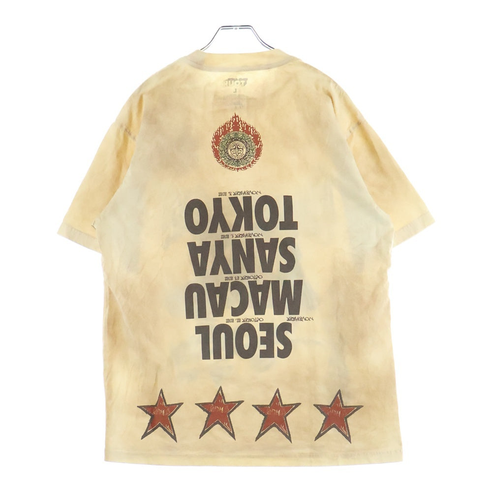 NO BRAND(ノーブランド) CIRCUS MAXIMUS 2025 トラヴィススコット ライブツアーTシャツ スカルプリント ブラウン