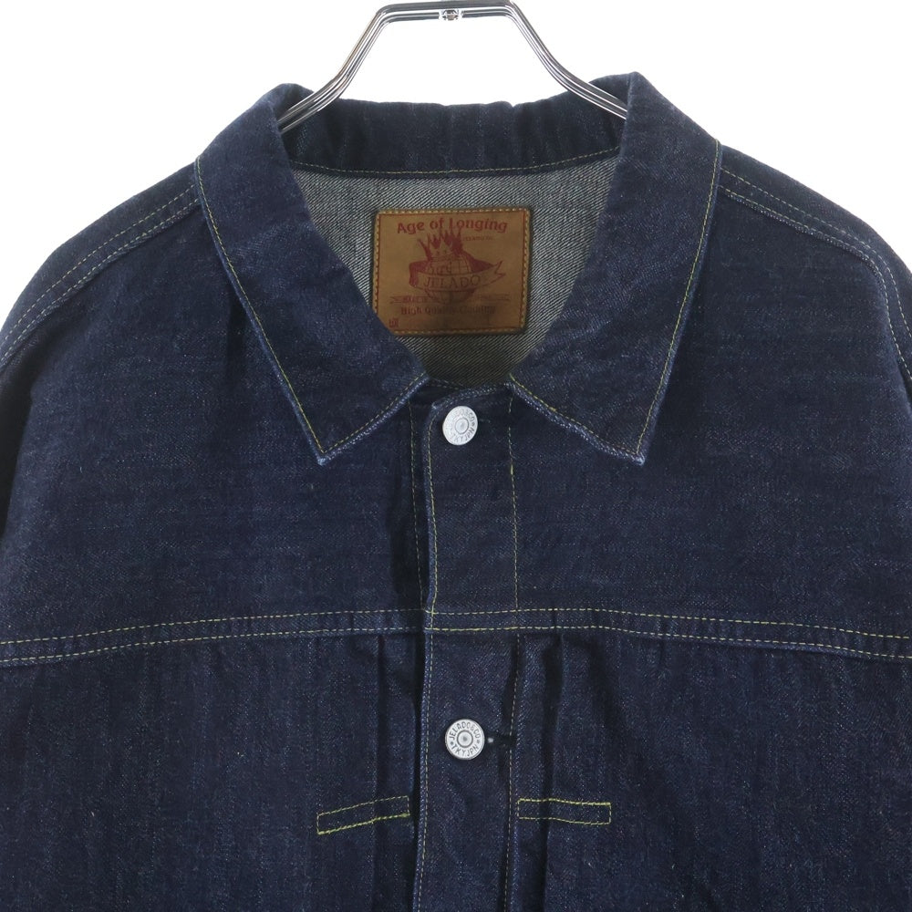 JELADO(ジェラード) LASTRESORT Longing Black Tag 407EXX Denim JKT 黒タグ 1st Tバック ビッグサイズ デニムジャケット インディゴ