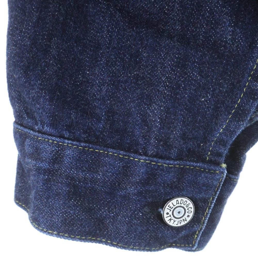 JELADO(ジェラード) LASTRESORT Longing Black Tag 407EXX Denim JKT 黒タグ 1st Tバック ビッグサイズ デニムジャケット インディゴ