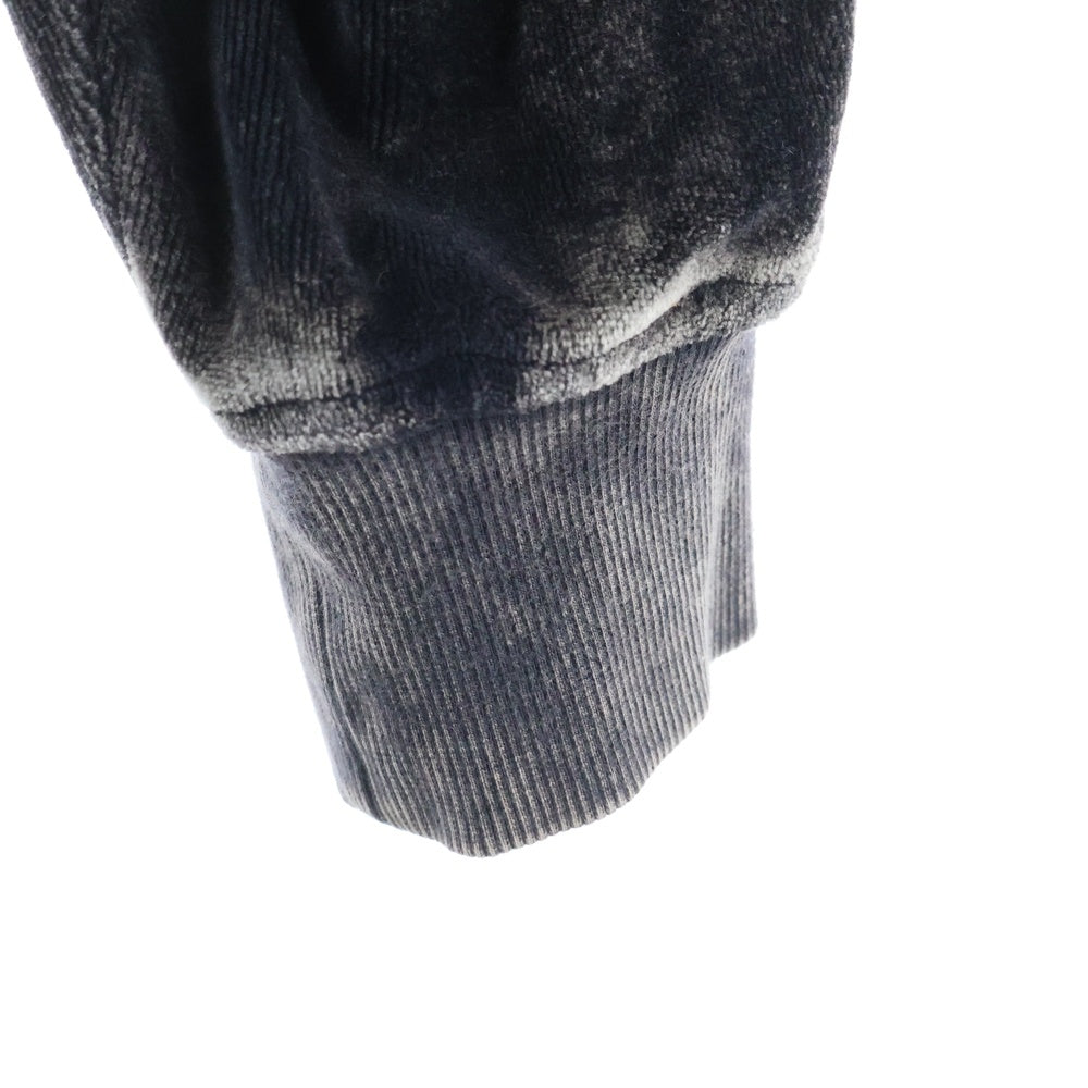 DIESEL(ディーゼル) 23AW S-RABAND ベロア ジップアップ トラックジャケット ブラック A11289