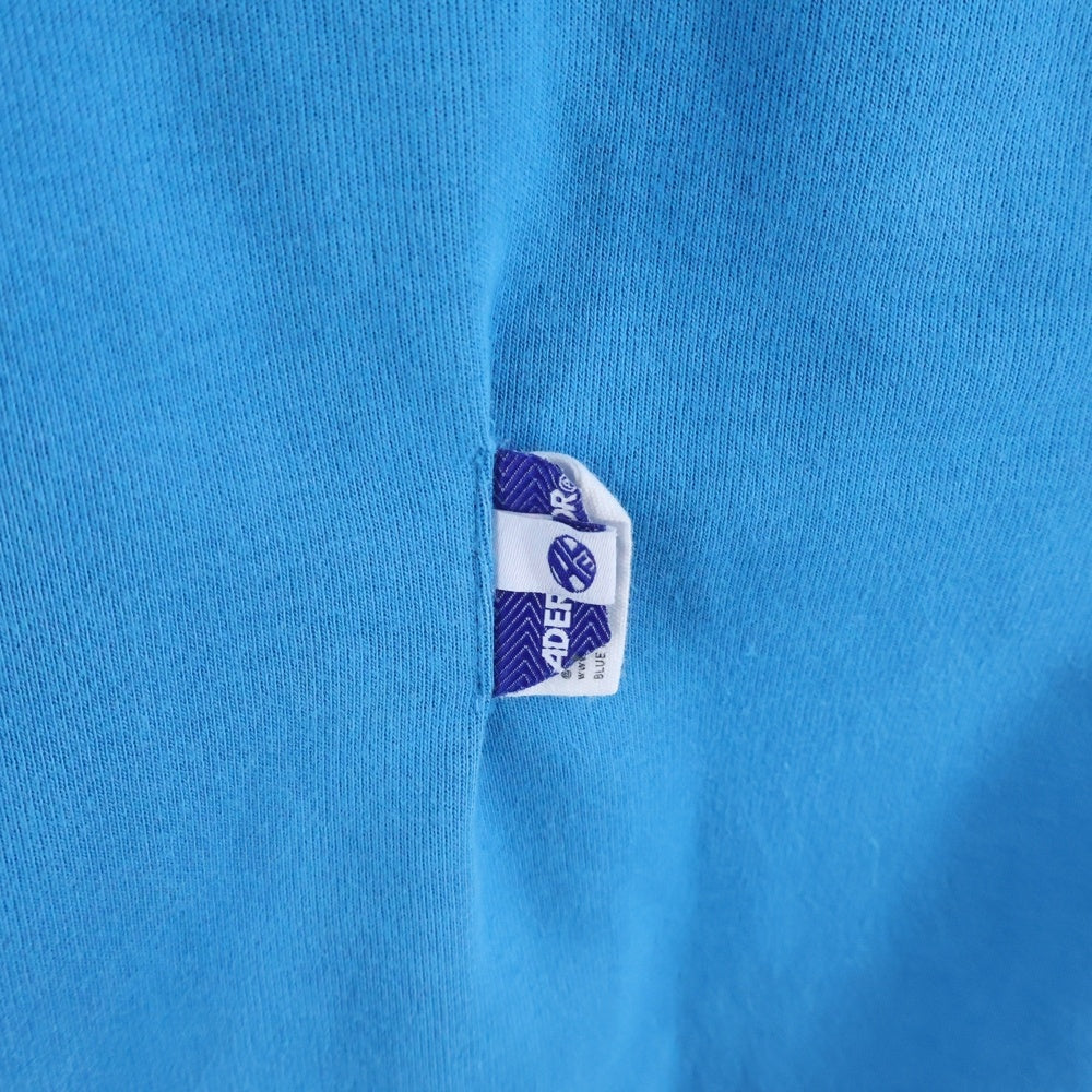 ADER ERROR(アーダーエラー) 22SS TWIN HEART HOODIE フロント ハートロゴ プルオーバースウェット ブルー BLASSHD03BL1