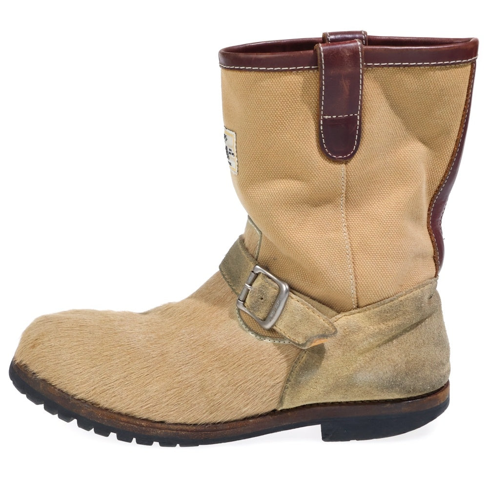 WTAPS(ダブルタップス) Engineer Boots エンジニアブーツ ハラコ切替スウェードエンジニアブーツ ブラウン