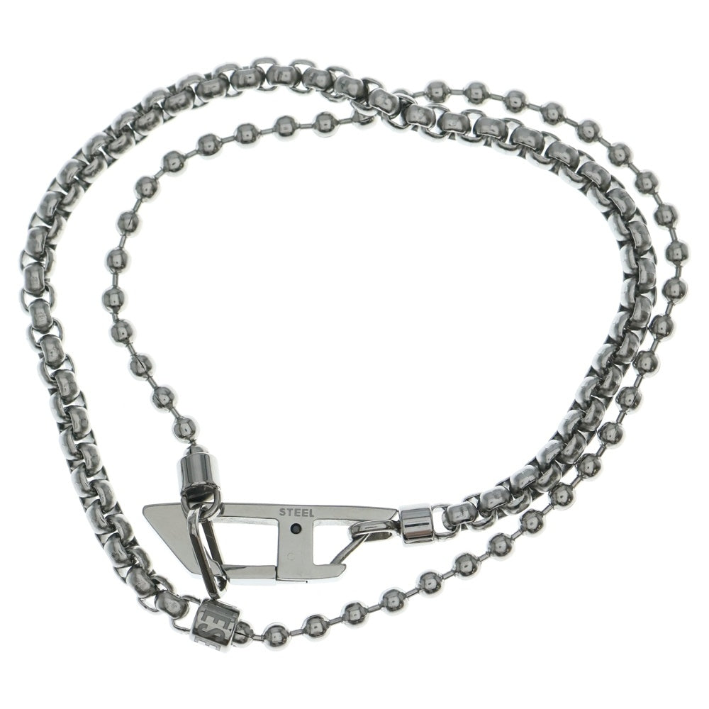 DIESEL(ディーゼル) Dロゴデザイン チェーン ブレスレット DX1473040 シルバー レディース