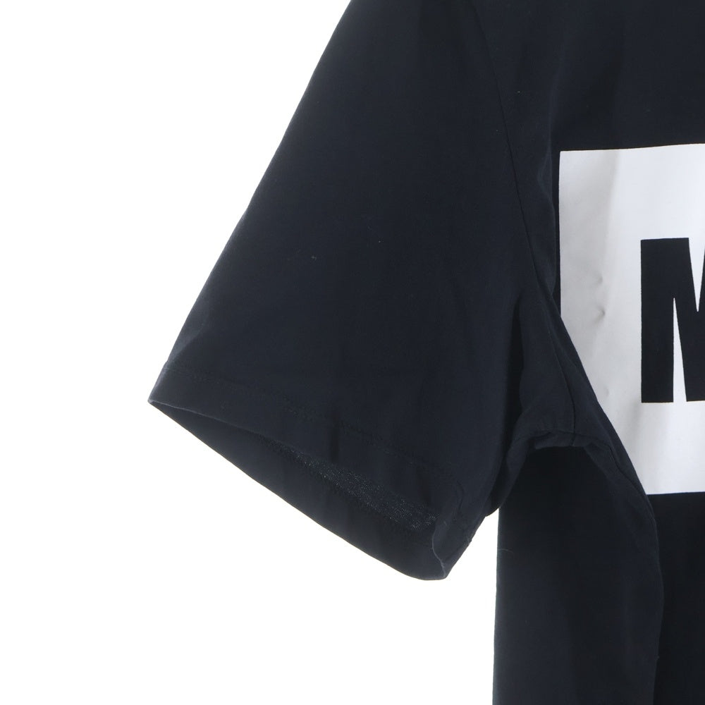 MSGM(エムエスジーエム) フロント ロゴプリント 半袖Tシャツ カットソー ブラック 2440MM67