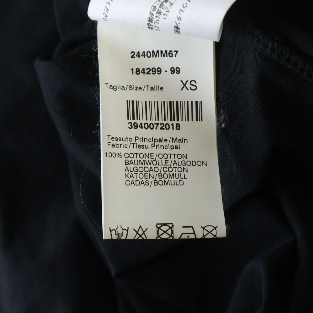 MSGM(エムエスジーエム) フロント ロゴプリント 半袖Tシャツ カットソー ブラック 2440MM67