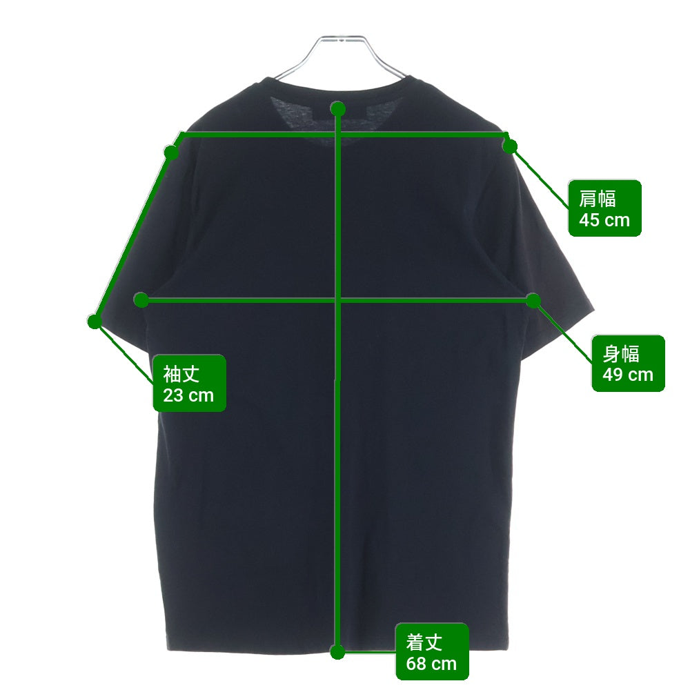 MSGM(エムエスジーエム) フロント ロゴプリント 半袖Tシャツ カットソー ブラック 2440MM67